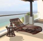 Leisure Aluminium Outdoor Garden wicker beach chair PE Rattan patio Chaise