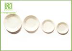 Round White Disposable Wooden Plates bulk For Fruit 5'' 6'' 7'' 8'' Size