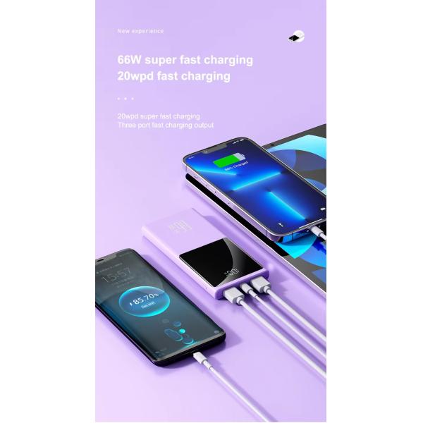 Super Fast Charging Mobile Power Banks 10000mah 20w Type-C Input Output Dual USB