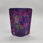 CYMK Printed Heat Seal Foil Pouches Holographic Mylar Flat Bottom Gusset Bags