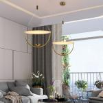 Creative Simple Post-Modern Acrylic Metal Pendant Lamp For Living Room