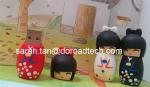 Cute Doll Shape 3D Soft PVC USB Flash Disk, USB Flash Drives