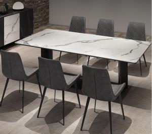 Wholesale Modern Stainless Steel Leg Luxury Marble Dining Table from china suppliers