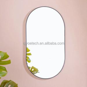 Wholesale Stylish Design Black Metal Frame Oval Mirror for Bathroom Living Room Decoration from china suppliers