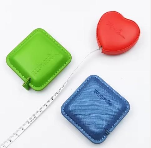 Giveaway Wholesale Promotional Cheap Suare Mini Tape Measure Keychain With Logo