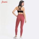 Solid Color Women Sport Bra High Impact Shockproof Push Up Workout Bra