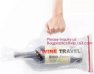 Wholesale Reusable Wine Bottle Protector, Air Bubble Cushion, Travel Sleeve Case, Leak-proof Safety Impact Resist from china suppliers