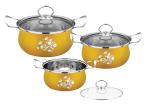 6pcs gold color cookware set & 16cm -20cm stainless steel cooking pot & cookware