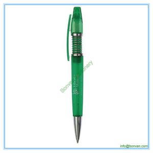 Wholesale green plastic pen, green color promotional ball point pen from china suppliers