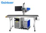 5W 0.15mm Flying UV Laser Marking System With Conveyor Belt