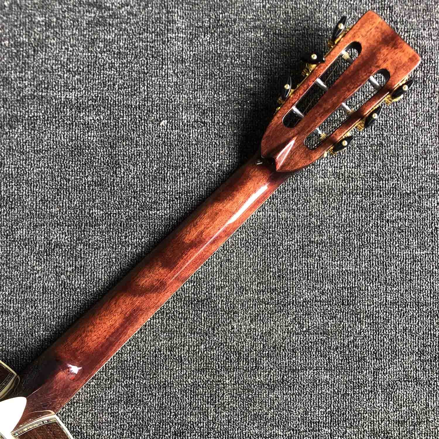 Custom 39 Inch Round Corner 6 Xuan OOO45S Spruce Korean Pine Panel Rosewood Ebony Fingerboard Abalone Shell Inlay Edge A