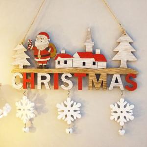 Wholesale Home Restaurant Wooden Christmas Door Hanging Santa Snowman Elk Decoration from china suppliers