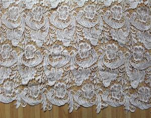 Wholesale Garment Accessories Chemical Lace Fabric Water Soluble lace fabric in White Color from china suppliers