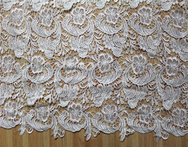 Garment Accessories Chemical Lace Fabric Water Soluble lace fabric in White