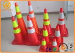 Reflective Orange PVC Traffic Safety Cones Impact Resistant 45cm / 70cm / 90cm
