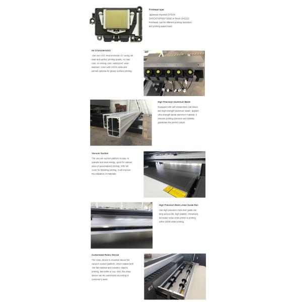 Multifunction Digital Flatbed Inkjet Printer For Leather Glass Plastics