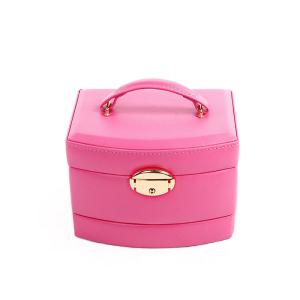 Wholesale Free sample Lockable Leather Jewelry Case Organizer Box PU leather jewelry storage box from china suppliers