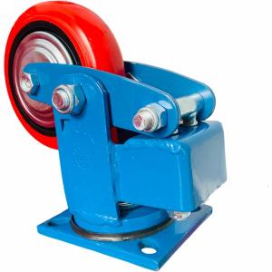 Wholesale Shock Absorption AGV Spare Parts PU Swivel Damping Heavy Duty Caster Wheels from china suppliers