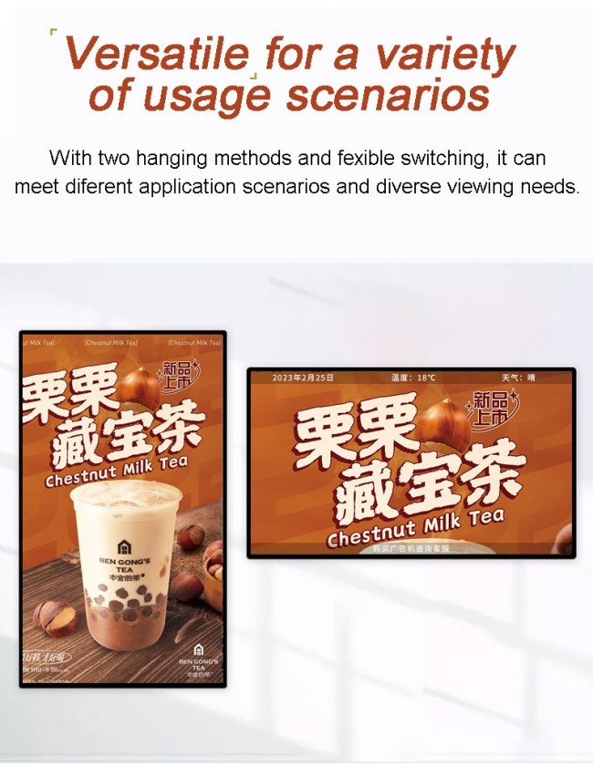 4K Ultra HD Resolution Indoor Wall Mounted Kiosk LCD Signage Equipment with Writing Method Touch Screen