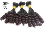 Burgundy Ombre Hair Extensions Weft , Aunty Funmi Ombre Brazilian Hair Bundles