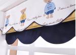 Cartoon fan shape blue pink Roman blinds track modern simple Customized for