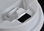 Ice Cream Paper Cups Lids , White Coffee Mug Lid Cover Lightweight