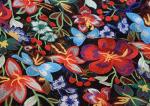 Polyester Multi Colored Embroidered Floral Lace Fabric For Haute Couture