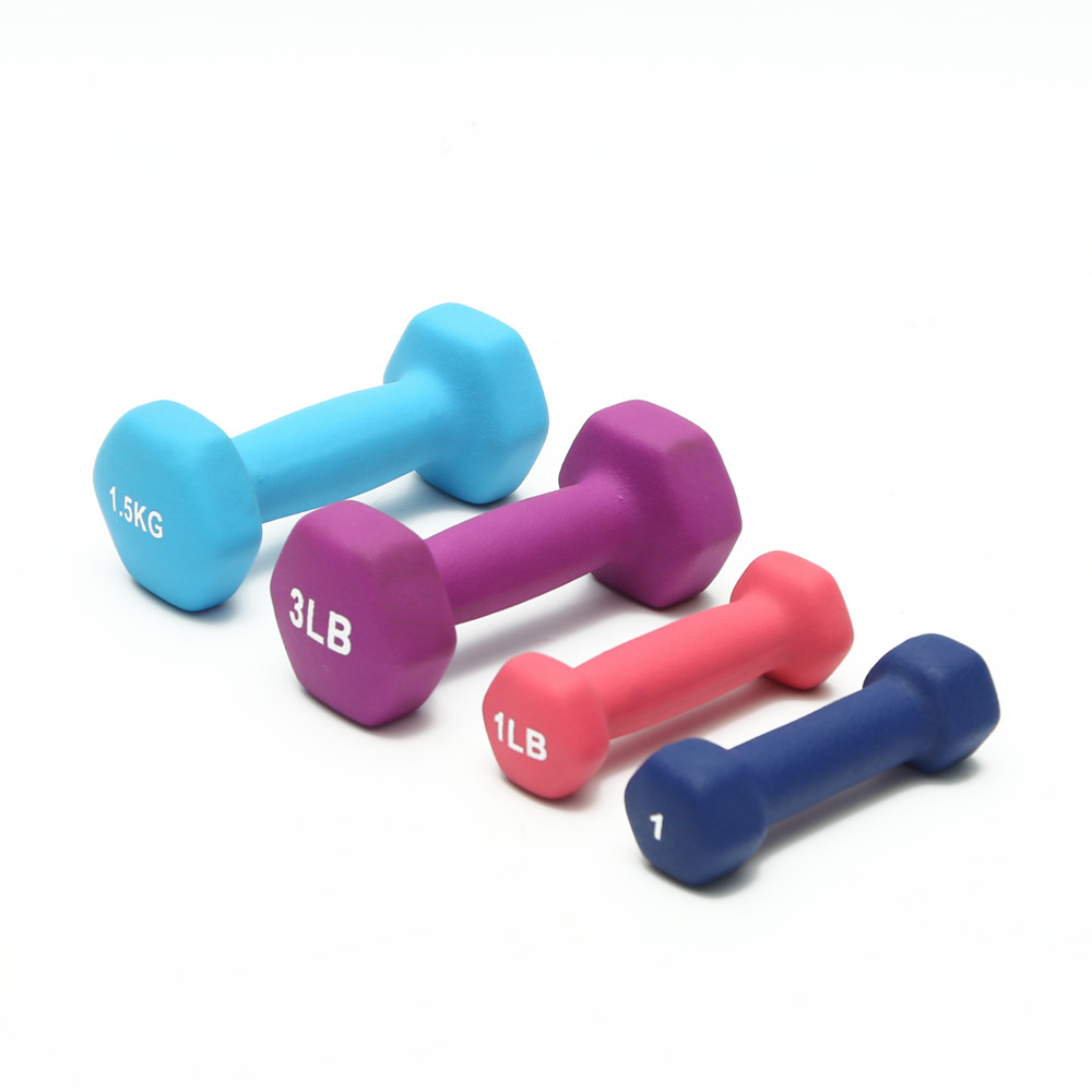 3kg Fitness Neoprene Dumbbells ZHIHUI 7 Pound Hand Weights No Odor