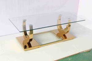 Wholesale Ti Gold U Shaped Base 2 Piece Coffee Table Set Living Room Home Furniture from china suppliers
