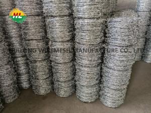 Wholesale 5inch Spacing Barbed Wire Roll Heavy Duty Galvanized 17 Gauge 4 point from china suppliers