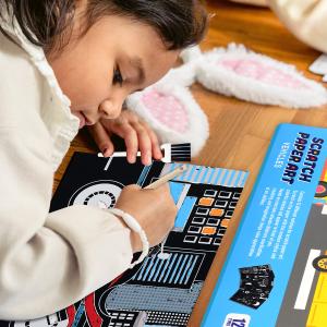 Wholesale PJ016 Children Painting Stencils Paper Rainbow DIY Scratch Art Painting Picture from china suppliers