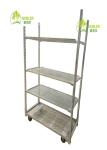 Hot Galvanized Greenhouse Carts Flower Trolley Danish Trolley Racks