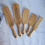 Salad Sauce Mixing Kitchen Wooden Utensils Drain Acacia Wood Spatula