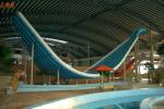Colorful Exciting Fiberglass Water Slide , Wave Pool Slide 2 Riders Load