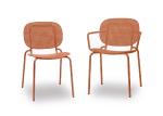 Pink Minimalist Dining Chairs PP Polypropylene Plastic Chair