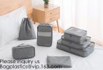 Custom Private Logo Travel Accessories Laundry Pouch 4pcs Packing Cubes Set
