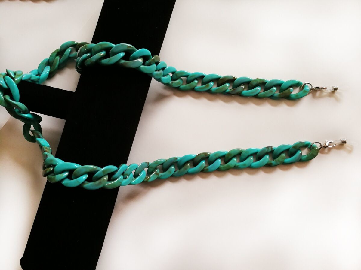Flat Acrylic Acetate Bag Chain Necklace Sunglasses Chain Glasses Holder Chunky Eyewear / Eyeglass Chain