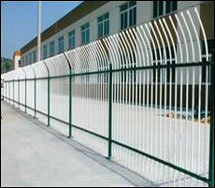 Crimped Top Powder Coated Steel Fencing