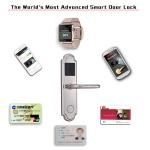 Stainless Steel Security Smartphone House Lock Metal With Battery Operate Free