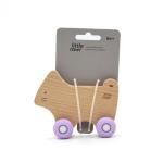Europe Design Removable Wheels Wooden Silicone Teether Vehicles For Toddlers