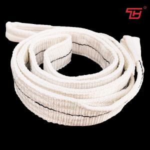 Wholesale Double Ply 1T White Color Polyester Flat Webbing Sling For Stainless Steel Factory from china suppliers