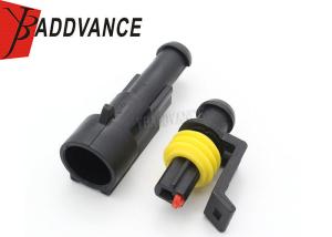 Wholesale Black 1 Pin TE Connectivity Connectors / AMP Superseal Connector 1.5 Series from china suppliers