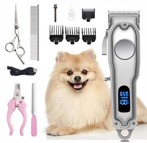 Wholesale Rechargeable Cordless Electric Hair Clippers Ultralight Pet Grooming 110-240V from china suppliers