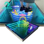 Portable 3D Infinity LED Mirror Digital Tiles Dance Floor Light for Weddings and