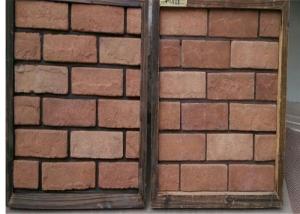 Wholesale Customized Exterior Faux Brick Panels , Thin Brick Veneer For Fireplace / TV Walls Decration from china suppliers