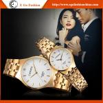 Luxury Gold Watch for Woman Stainless Steel Watch Quartz Analog Watch Couple