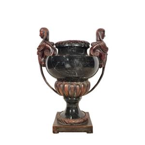 Wholesale Shallow Cast Iron Flower Pots / Antique Cast Iron Planters Erosion Resistance from china suppliers