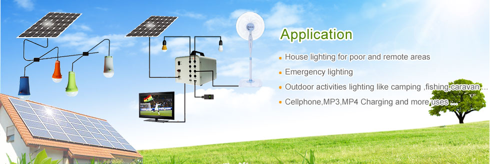 mINI solar power system 3W solar system with 2.4AH lithium battery for solar home LED lighting ,