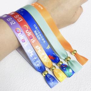Wholesale Ribbon Concert Promotion Event Woven Cloth Wristbands with Various Designs from china suppliers