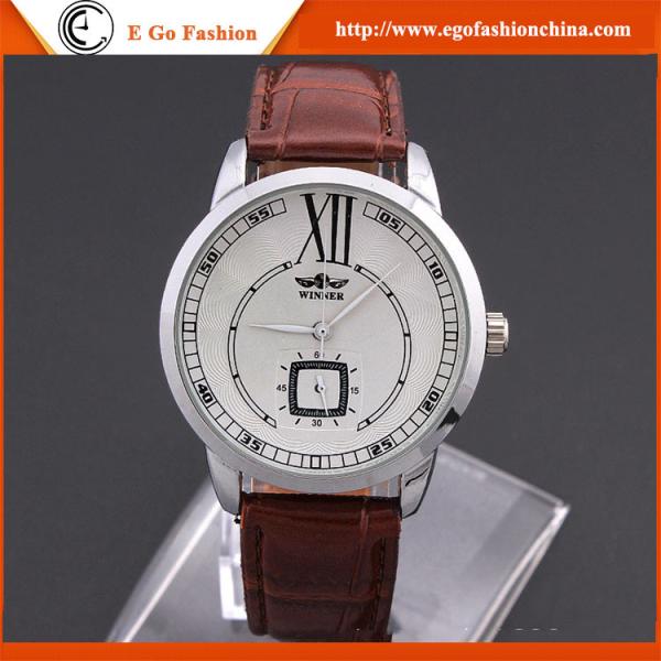 WN22 Roman Numberals Sundial Watch for Man Male Watches WINNER Mechanical Watch